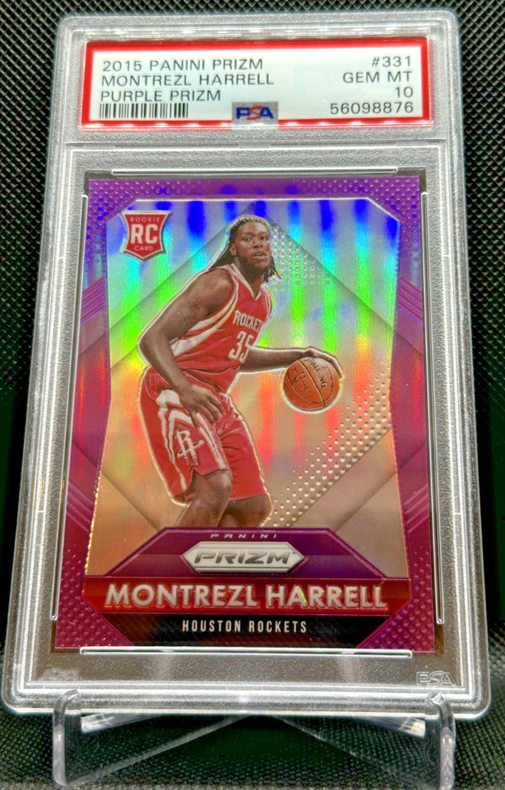 2015 Prizm Montrezl Harrell Rookie TRUE Purple PSA 10 1st Off Print #1 /99 ! RC