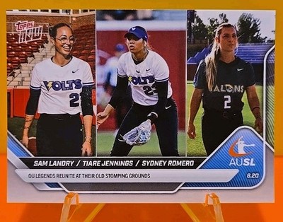 2025 AUSL Topps NOW Sam Landry/Tiare Jennings /Sydney Romero #10 ''OU Legends''