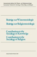 Contributions To The Sociology Of Knowledge / Contributions To The Sociology...