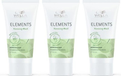 3 Pack Wella Elements Renewing Mask 1 oz
