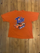 Vintage 1988 Tide Racing Team Darrell Waltrip NASCAR Promo Tee Orange L USA