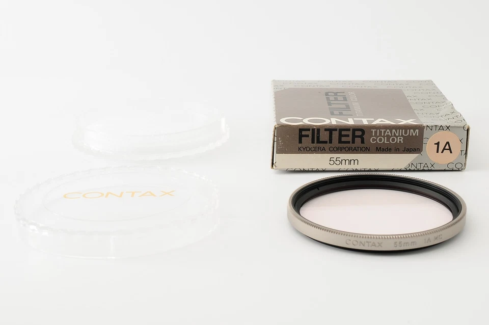 [Almost Unused Box] Contax 55mm Filter Set 1A A2 B2 Titanium G2 21mm From JAPAN - Image 2 of 4