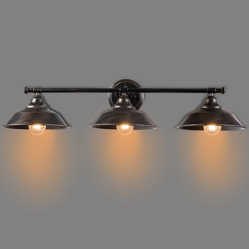 3-Light Modern Wall Sconce Fixture Home Bedroom Wall Lamp Industrial Style - Picture 5 of 6