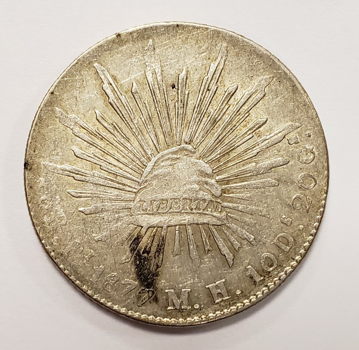 2　ピニャータ　確認 1877 Pi MH Mexico 8 Reales .7859 oz ASW - San Luis Potosi - KM