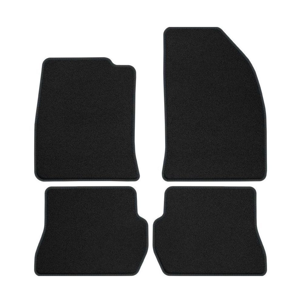 Tapis de sol Ford Fiesta 2002-2005 anti-glisse en velours et cuir blanc