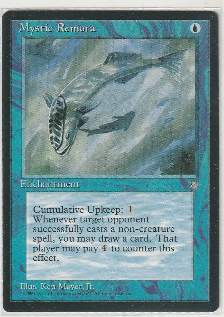 Magic The Gathering 1x MYSTIC REMORA MtG Common Blue Ice Age NMINT
