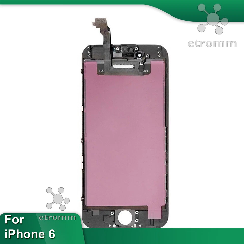 Black iPhone 6 LCD Display Touch Screen Digitizer Frame Replacement A1549 A1586 - Image 2 of 4