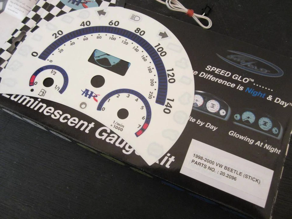 VW Beetle Bug Volkswagen 1998-2004 cambio manual cara blanca indicadores de brillo Foto 3 de 4