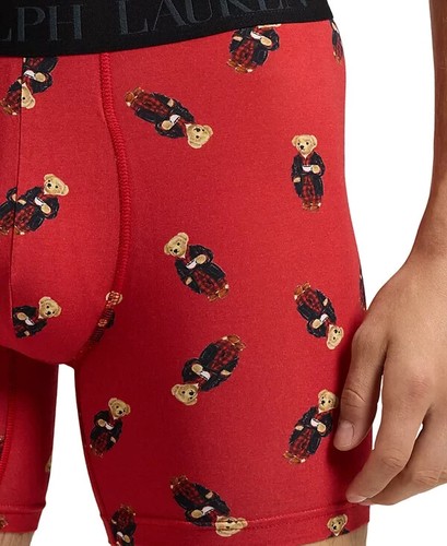 Polo Ralph Lauren Men's 3-Pack Boxer Briefs Holiday Bear Set Size L NWT - 第 6/6 張圖片