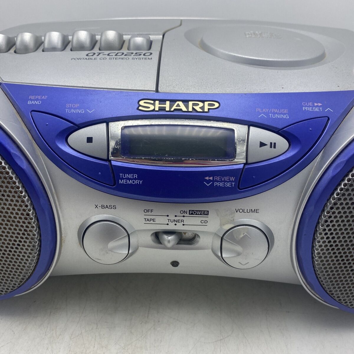 Sharp Portable CD Stereo System QT-CD250 With Remote Tested Sharp Portable CD Stereo System QT-CD250 With Remote Tested