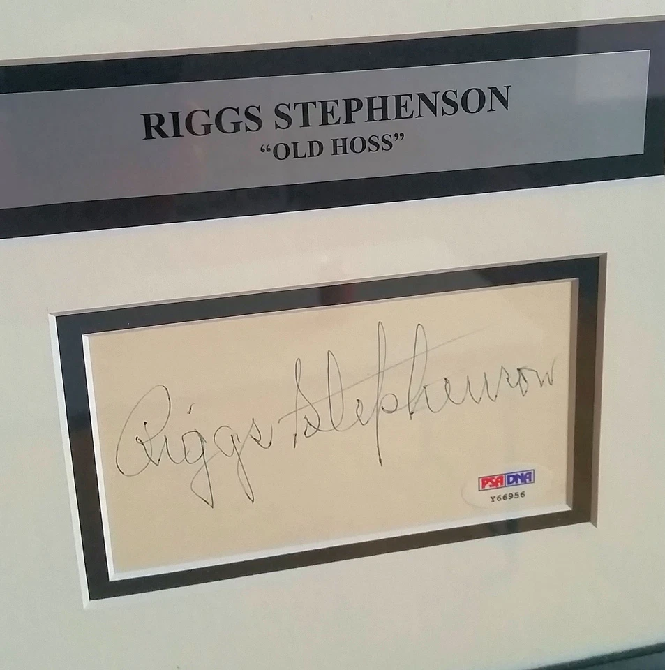 Riggs Stephenson (m. 1985) autógrafo firmado Cub's Legend enmarcado 15x23 certificado PSA Foto 2 de 2