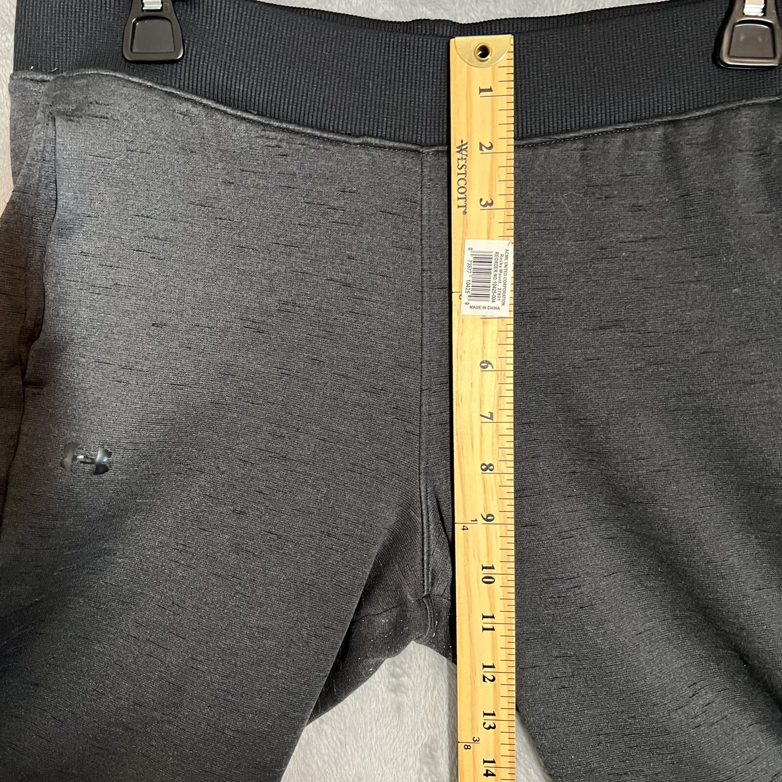 Under Armour Coldgear Fleece Open Sweatpants Loose Fit Charcoal Women's Size M thumbnail 9