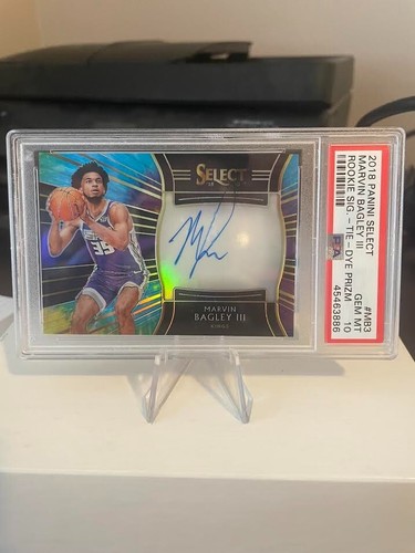 Marvin Bagley III [Tie Dye Prizm] #MB3 2018 Panini Select Rookie Signatures card