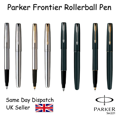 PARKER FRONTIER STAINLESS STEEL ROLLERBALL PEN Matte Black