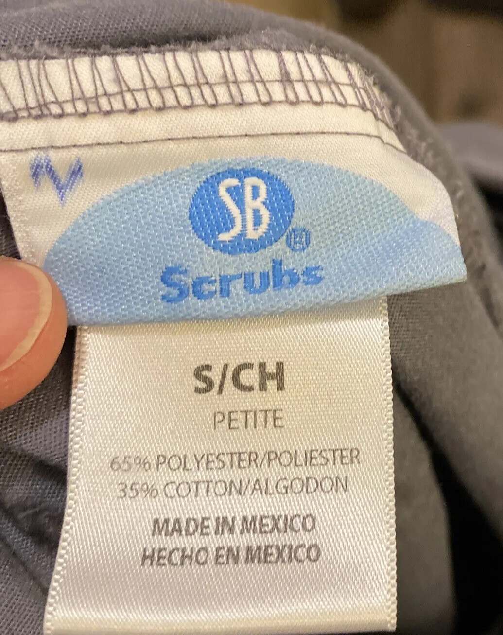 SB Scrubs S Petite Pants Casual Work Uniform Drawstring Stretch Waist Adult Gray