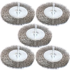 Yutnqin 5PC Stainless steel Wire Wheel Brush for power-operated grinders
