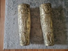 Halloween Roman Ancient Greek Celtic Brass greaves Embossed Leg Protection SCA