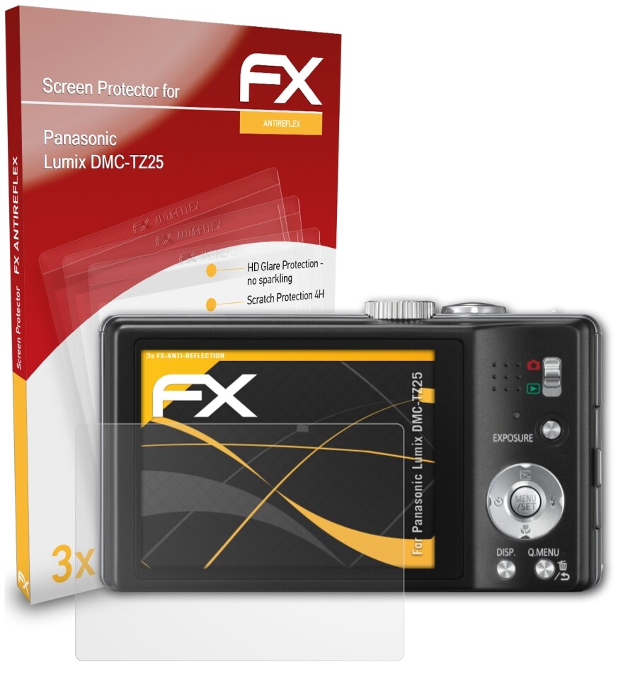 Film Protection écran Panasonic Lumix DMC-TZ101 - 3 Films Ultra-clairs, Résistance 6H