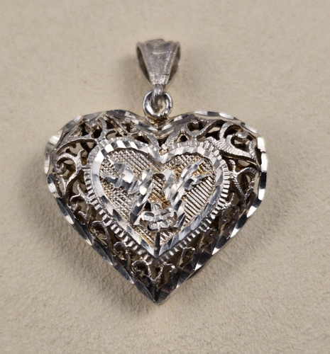 Ciondolo Argento 925 Angelo Custode – Uccello Nel Cuore – Spirito Santo – Con Catena 45,7 Cm – Regalo Battesimo/Comunione