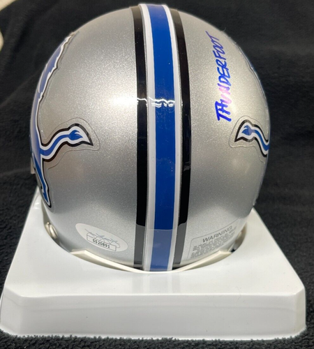 Jason Hanson Signed "Thunderfoot" Detroit Lions Speed Mini Helmet JSA COA - Picture 3 of 5