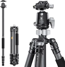 K&F Concept 68in Camera Tripod Professional Carbon Fiber 35.2lbs Loads Ball Head