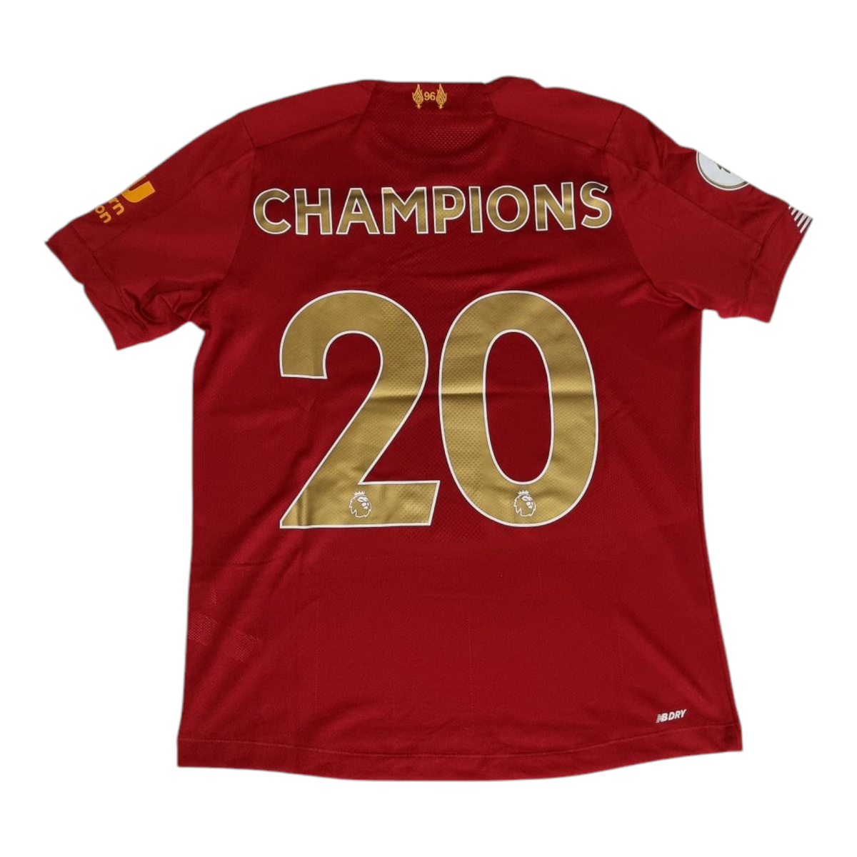New Balance Liverpool FC 19/20 Home Champions Shirt Junior Size