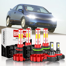 Fit Honda Civic 2006-2015 4-sides Led Headlight Highlow Fog Light Bulbs Kit