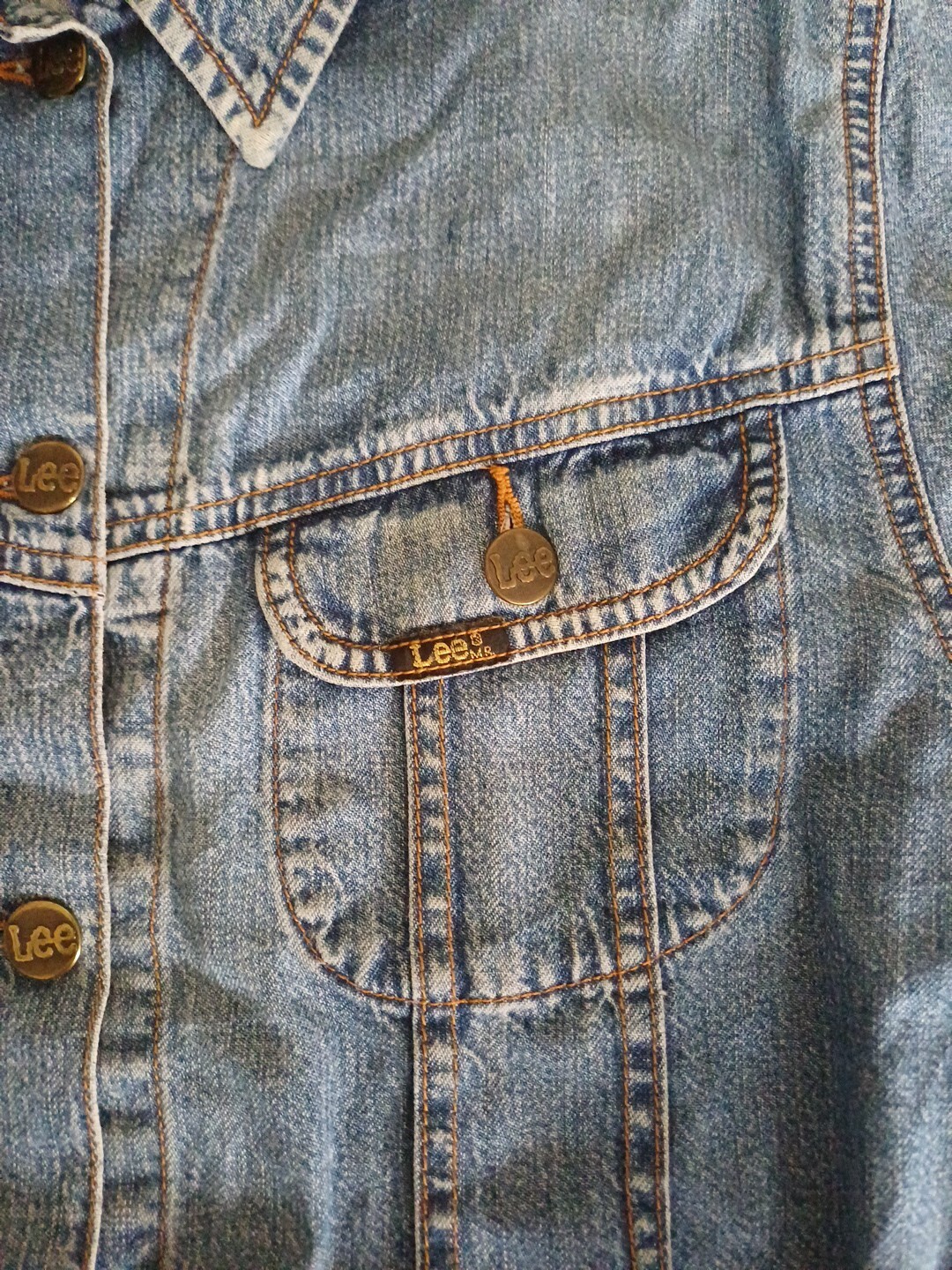 Lee Denim Jacket Basic Rider Jacket Size M Button… - image 6