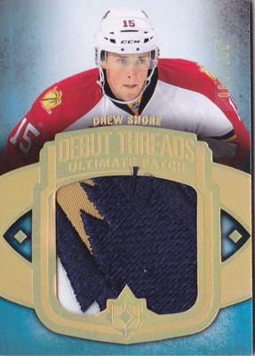 13-14 UD Ultimate Drew Shore /100 PATCH Debut Threads Upper Deck 2013