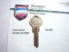 Key Blank for Vintage Chrysler cars inc. some Airflow trunk/gbox 1935-38 (O1199)