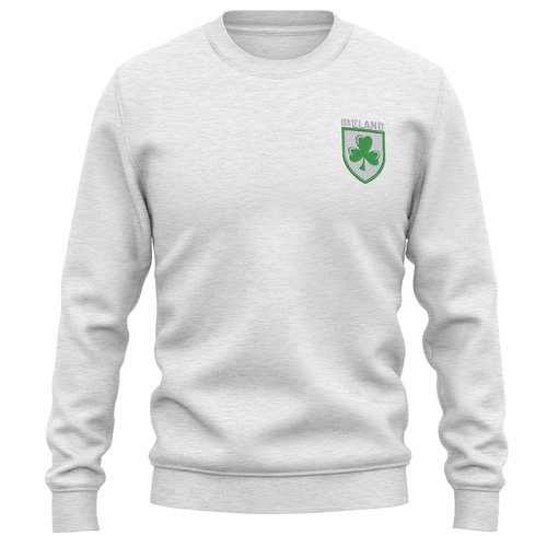 Embroidered Ireland Shield Sweatshirt Rugby Country Men and Women Irish Shamr... - Picture 2 of 9
