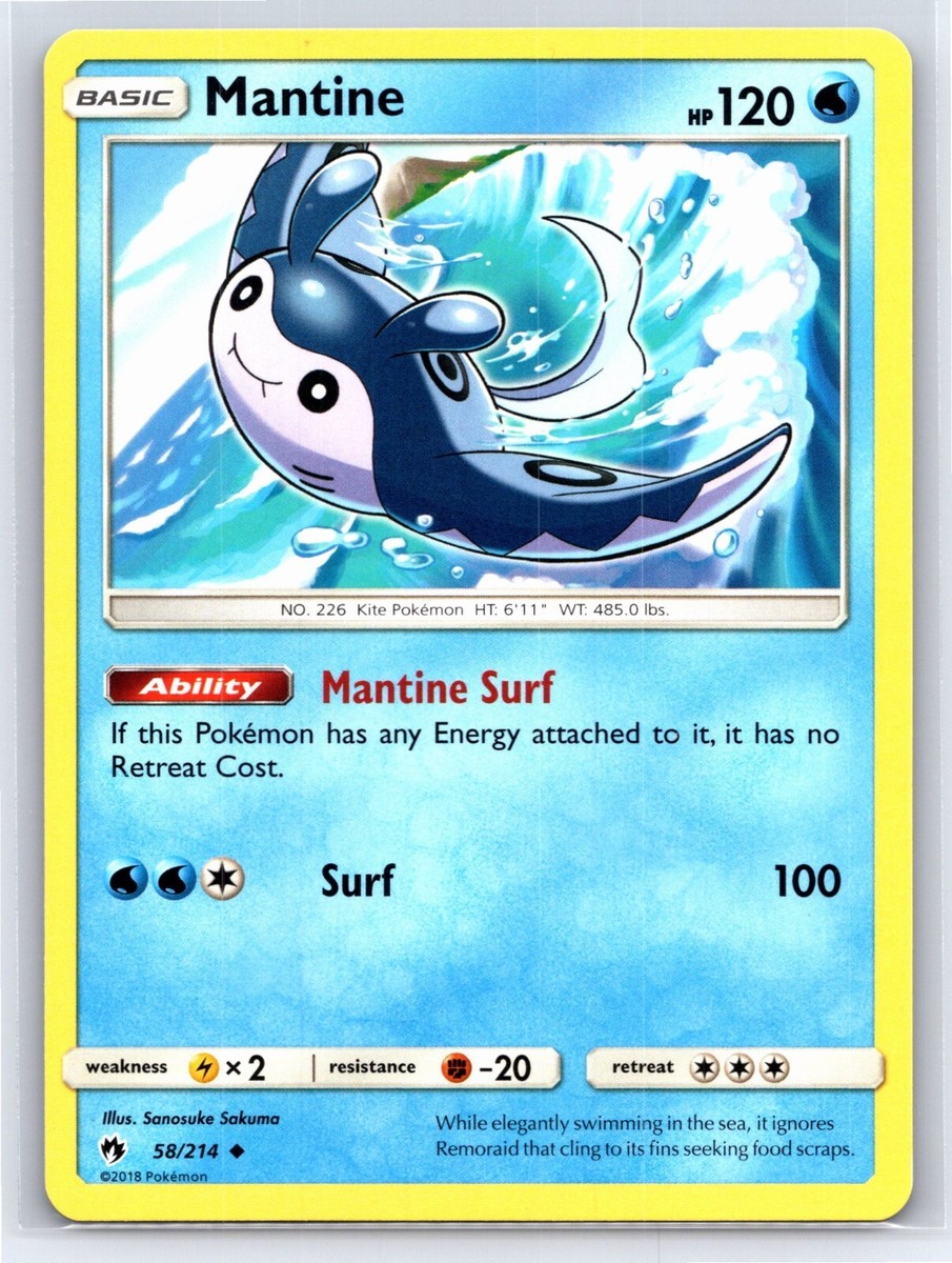 2018 Pokemon TCG - Sun & Moon SM Lost Thunder Mantine 58/214 | eBay