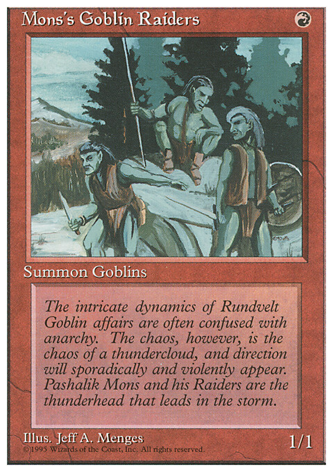 Magic the Gathering MTG Mons's Goblin Raiders (213) Fourth Edition   LP