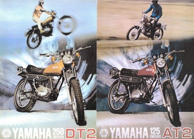 1972 YAMAHA DT2 AT2 250 125 ENDURO SALES AD/ BROCHURE UK
