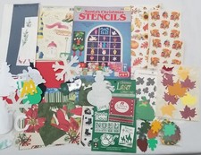 Stencil Stickers Diecut LOT Fall Winter Christmas Scrapbook Paper Craft