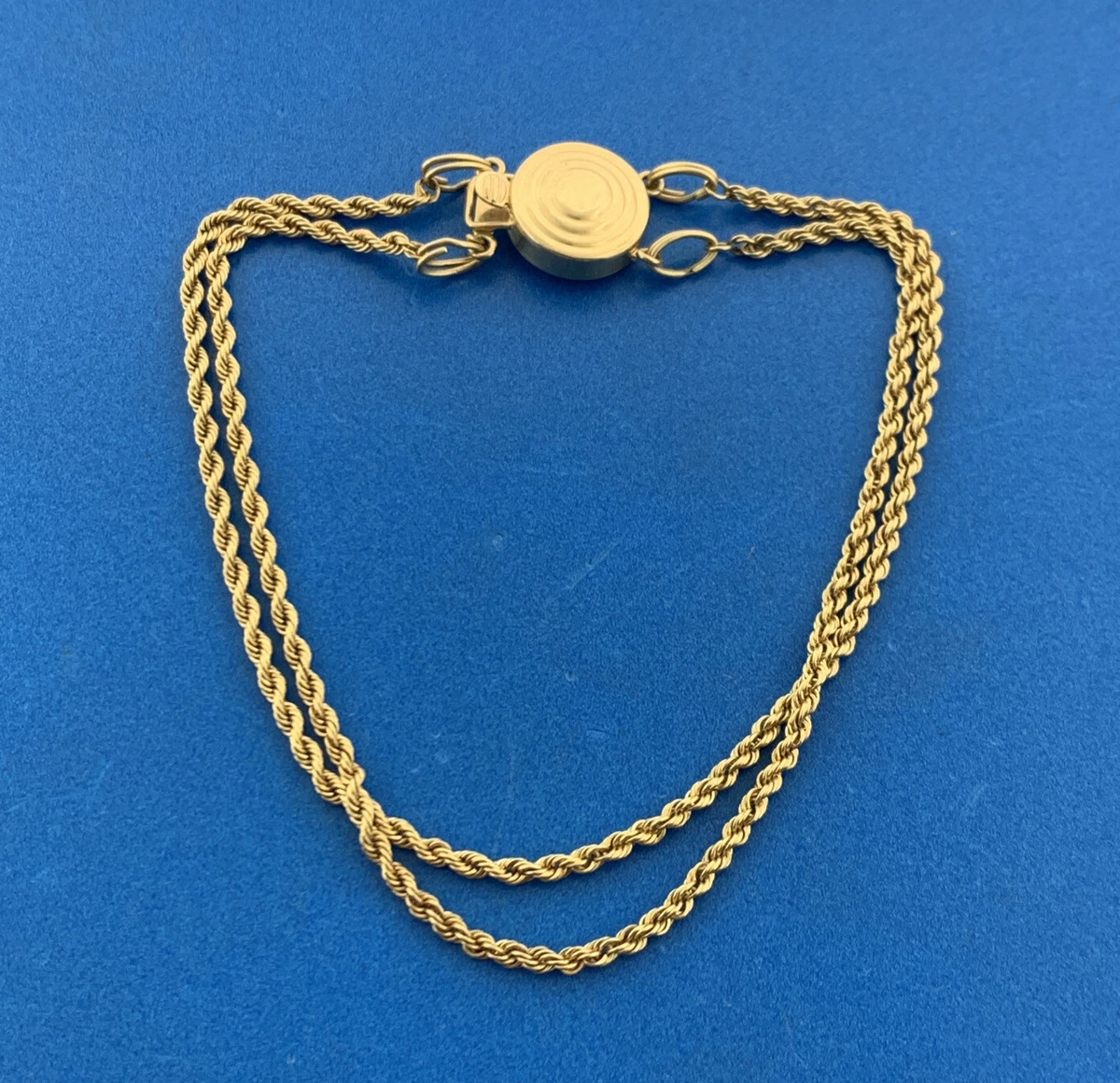Gorgeous Designer 14k Yellow Gold Rope Braid Chain 7