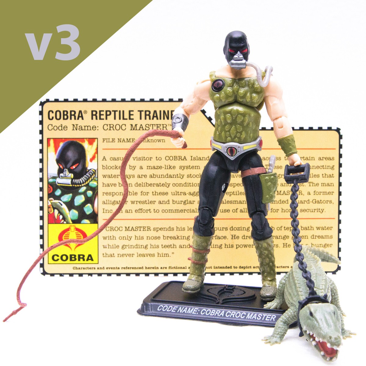 未開封 GIJOE 1990CESSPOOL フィギュア Hasbro Gi Joe Cobra Figure Vtg Hasbro Complete File Card 1989