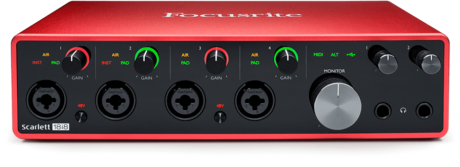 Focusrite SCARLETT 18I8 3RD GE Audio Interface USB 4 Mic Preamps 8