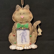CAT CHRISTMAS ORNAMENT PICTURE FRAME