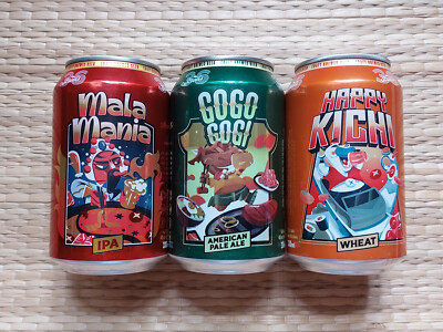 36streets 330ml 3 taste Vietnam craftbeer empty aluminium cans opened bottom