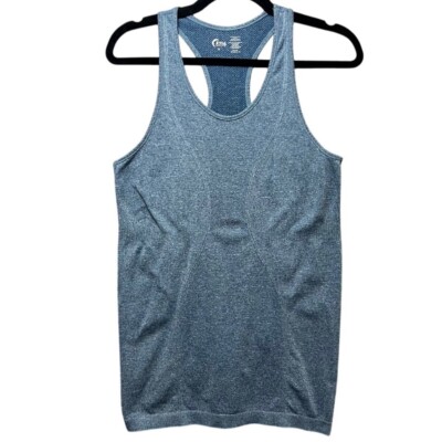 Zyia Active Tank Top Athletic Racerback Sleeveless Workout Top Blue Size M