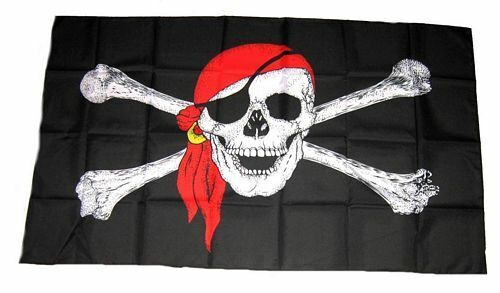 Fahne / Flagge Pirat Rotes Kopftuch 60 x 90 cm - Bild 1 von 1