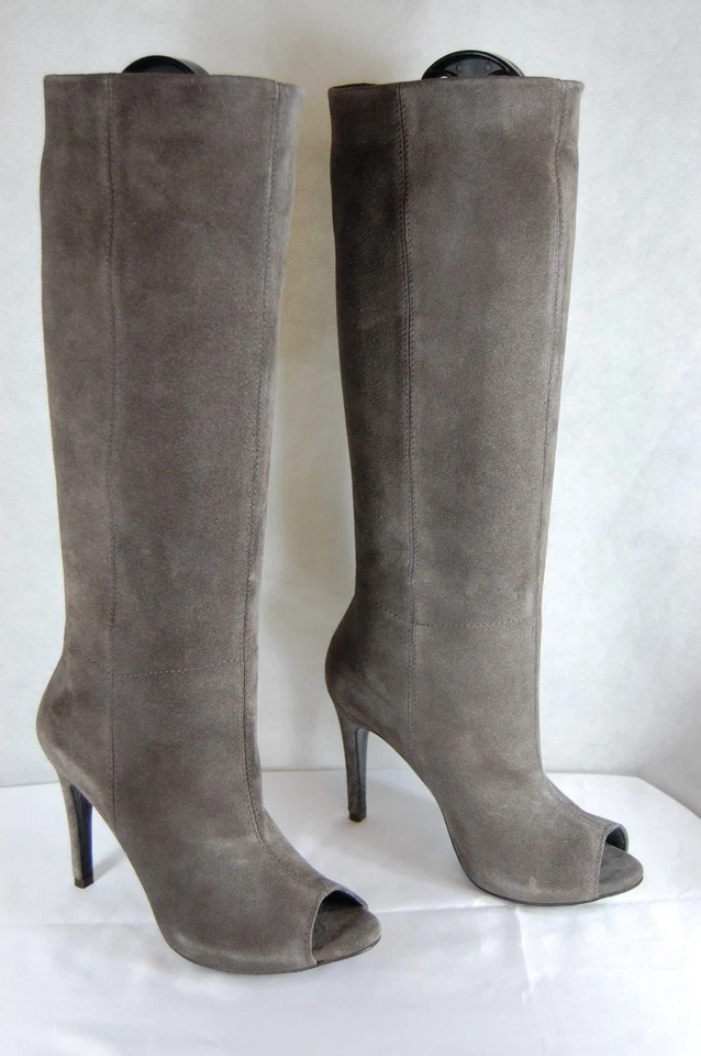 38 США 8,0 ❤️ Pedro Garcia заглянуть носок серый из натуральной замши кожи сапоги до колена - Изображение 2 из 4