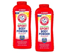 Arm & Hammer Odor Defense Sport Body Powder 12 Ounces, Pack of 2