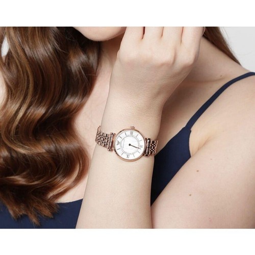 Emporio Armani AR1909 Gianni T-bar RoséGold Pearl Zifferblatt 32mm Damenuhr NEU - Bild 3 von 7