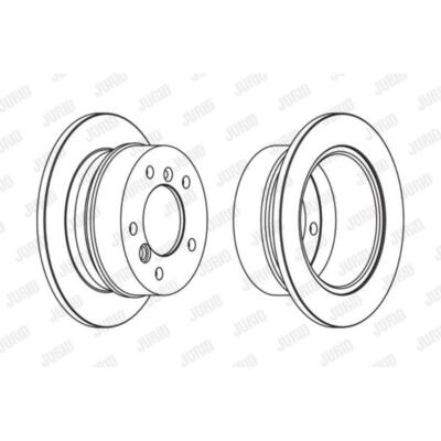 2x Bremsscheibe Ø258mm hinten Voll für Mercedes-Benz Sprinter 3-T Kasten 313