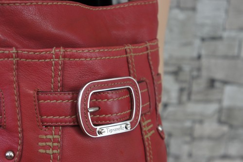 TIGNANELLO DAMEN ECHT LEDER FREIZEIT MESSENGER TASCHE ROT  - Bild 8 von 12