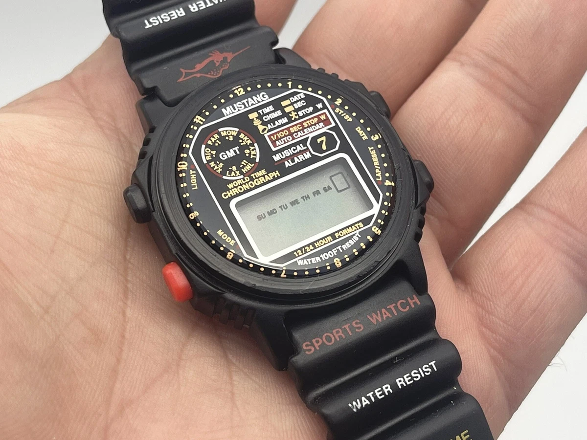 World time store digital watch