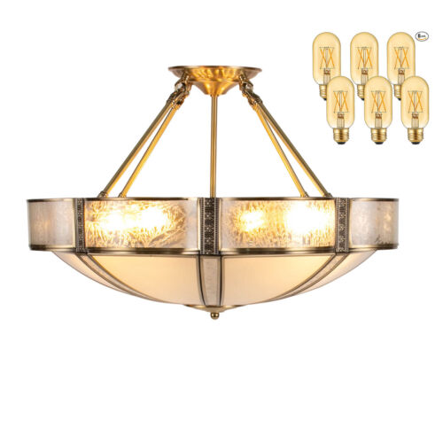 Classic Ceiling Light Fixture Flower-shaped Chandelier Ceiling Mounted 60W - Picture 17 of 24