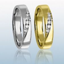 9ct Blanc Ou 9ct Jaune Gold Diamond Set Bague Mariage